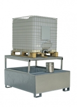 Paleta (wanna) wychwytowa MEGA TCB1, stalowa, 1000 l, 1*IBC/KTC, ocynkowana